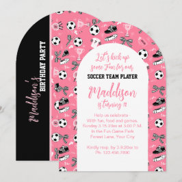 Convites Festa de aniversário de jogador de futebol feminin
