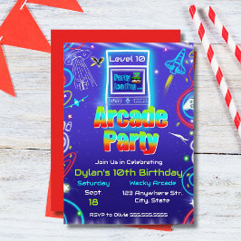 Convites Festa de aniversário de jogos de inicialização com