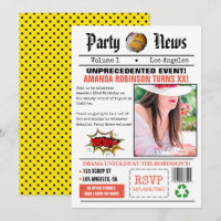 Festa de Aniversário de Jornal Retrô