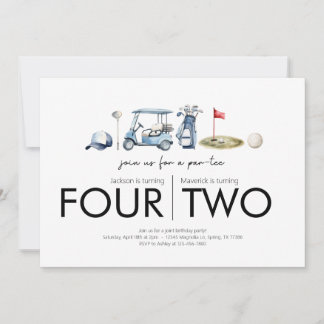 Convites Festa de aniversário de junta - Par de Vamos - Tem