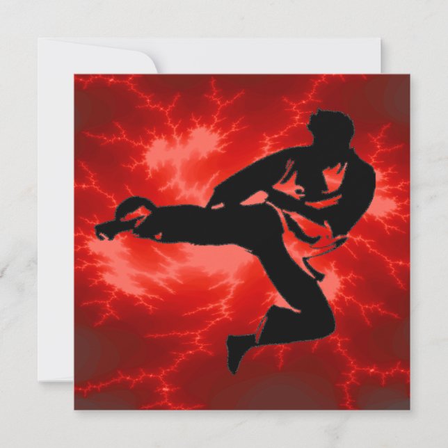 Convites Festa de aniversário de Karate Boys (Frente)