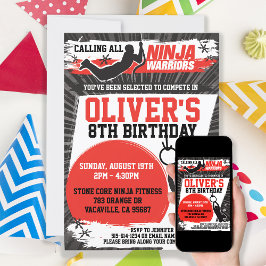 Convites Festa de aniversário de Karate do Guerreiro Ninja