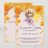 Festa de aniversário de laranja de garotas elegant