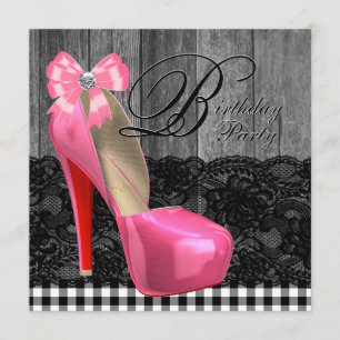 Convites Festa de aniversário de madeira de robalo-forte ro