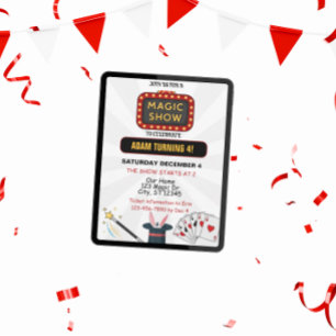 Convites Festa de aniversário de Mágica