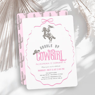 Convites Festa de Aniversário de Menina Caubói `Menina com
