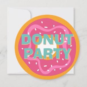 Convites Festa de Aniversário de Menina com Donut