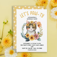 Festa de Aniversário de Menina com Gatinho Fofo