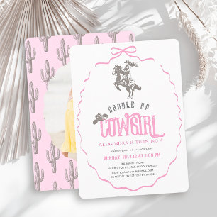 Convites Festa de Aniversário de Menina com Tema Cowgirl Oc