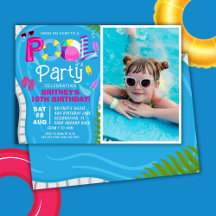 Festa de Aniversário de Menina no Verão com Piscin
