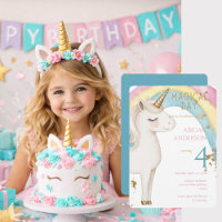 Festa de Aniversário de Menina Unicórnio Dia Mágic