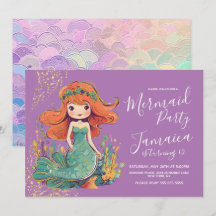 Festa de aniversario de meninas de Sereia Roxo