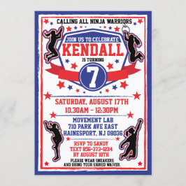 Convites Festa de aniversario de meninas do Guerreiro Ninja