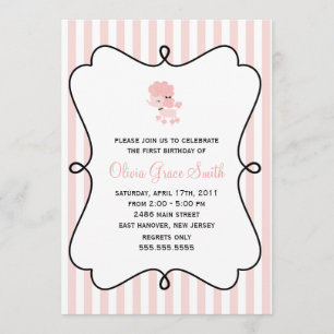 Convites Festa de aniversario de meninas francesa doce da