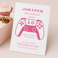 Festa de Aniversário de Meninas Gamer com Nível Up