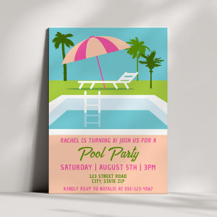 Convites Festa de Aniversário de Meninas Modernas com Tema