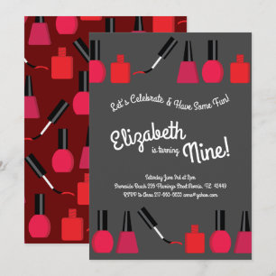 Convites Festa de aniversario de meninas para crianças pol