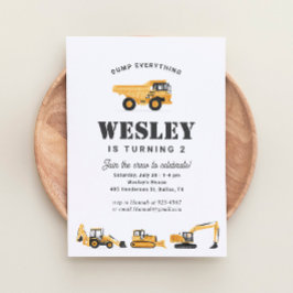 Convites Festa de aniversário de Menino de Veículos de Cons