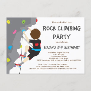 Convites Festa de Aniversário de Meninos de Escalada em Roc