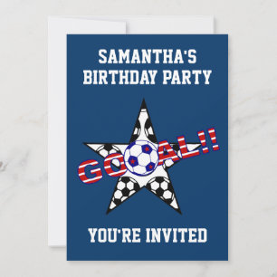 Convites Festa de aniversário de Meta de Futebol de Estrela
