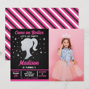 Convites Festa de Aniversário de Moda das Melhores Amigas B