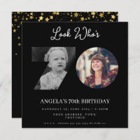 festa de aniversário de Montagem de Fotos com 70 a