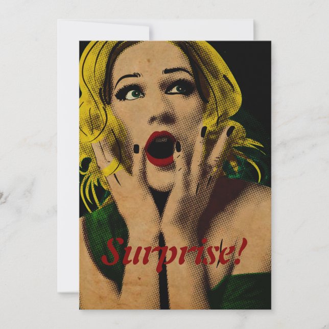 Convites Festa de aniversário de Mulher Bonita Surpresa (Frente)