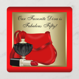 Convites Festa de Aniversário de Mulheres Perfume Preto Dou