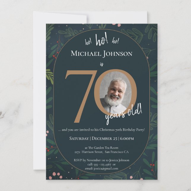 Convites Festa de aniversário de Natal (Frente)