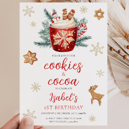 Convites Festa de Aniversário de Natal com Biscoitos e Caca