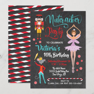 Convites Festa de aniversário de Natal do balé