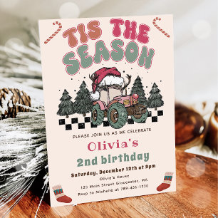 Convites Festa de aniversário de Natal do Caminhão de inver