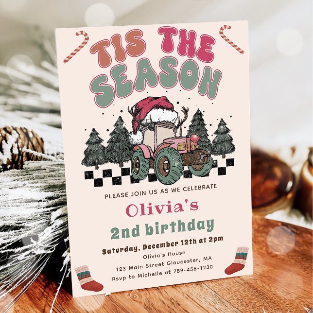 Convites Festa de aniversário de Natal do Caminhão de inver (Criador carregado)