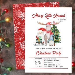 Convites Festa de Aniversário de Natal dos Pequenos e Fofos