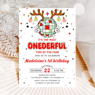 Convites Festa de aniversário de Natal Retro Inglês