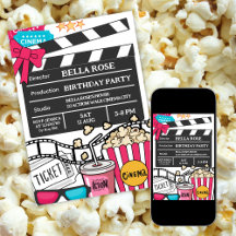 Festa de Aniversário de Noite de Cinema para Menin