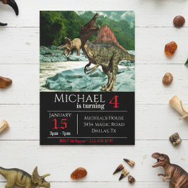 Convites Festa de aniversário de Paisagem do Espinossauro D