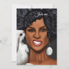 Convites Festa de aniversário de Páscoa da Mulher Negra