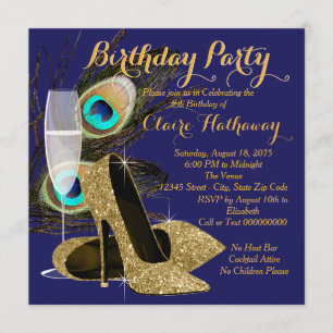 Convites Festa de aniversário de Peacock