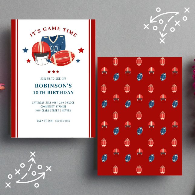 Convites Festa de aniversário de Personalização de Futebol (Criador carregado)