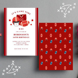 Convites Festa de aniversário de Personalização de Futebol