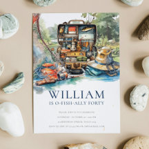 Festa de aniversário De Pesca Adulta Em Qualquer I