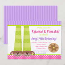 Festa de aniversário de pijamas e panquecas