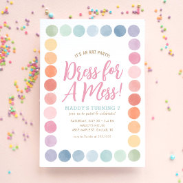 Convites Festa de aniversário de pintura do arco-íris