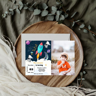 Convites Festa de aniversário de planetas espaciais