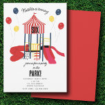 Convites Festa de aniversário de playground no Park Kids<br><div class="desc">Um tema de festa de aniversário do playground "Party in the park" bonito. Um design de convite de aniversário de criança personalizado perfeito para um tema de festa de aniversário do parque de diversões. Personalize este convite de aniversário do " Party in park" com o seu próprio texto e faça...</div>