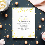 Convites Festa de aniversário de Pontos de Confetti Amarelo<br><div class="desc">Convites modernos e modernos num tema na moda confetti perfeito para festas de aniversário,  festas de solteira,  reuniões familiares,  festas de véspera de ano novo,  festas de Natal,  festas de escritório,  chás de fraldas e muito mais!</div>