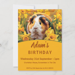 Convites Festa de aniversário de porcos-guineenses