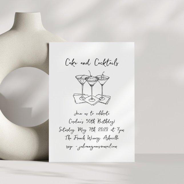 Convites Festa de aniversário de Portas de Coquetéis de Bol (Criador carregado)