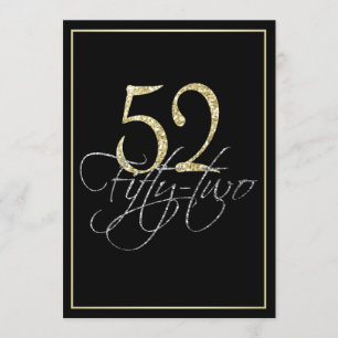 Convites Festa de aniversário de prata formal preta e do